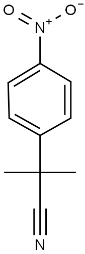 2-{4-nitrophenyl}-2-methylpropanenitrile Struktur