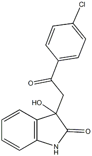 1-(4-chlorophenyl)-2-(2,3-dihydroxy-3H-indol-3-yl)ethanone Struktur