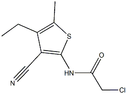 2-chloro-N-(3-cyano-4-ethyl-5-methyl-2-thienyl)acetamide Struktur