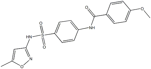 4-methoxy-N-(4-{[(5-methylisoxazol-3-yl)amino]sulfonyl}phenyl)benzamide Struktur