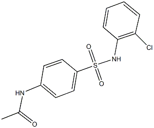 N-{4-[(2-chloroanilino)sulfonyl]phenyl}acetamide Struktur