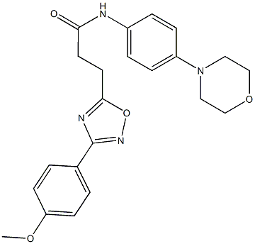 3-[3-(4-methoxyphenyl)-1,2,4-oxadiazol-5-yl]-N-[4-(4-morpholinyl)phenyl]propanamide Struktur