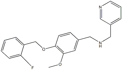 N-{4-[(2-fluorobenzyl)oxy]-3-methoxybenzyl}-N-(3-pyridinylmethyl)amine Struktur