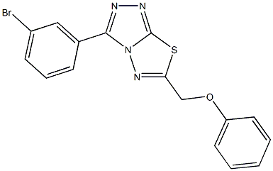 [3-(3-bromophenyl)[1,2,4]triazolo[3,4-b][1,3,4]thiadiazol-6-yl]methyl phenyl ether Struktur