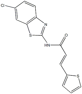 N-(6-chloro-1,3-benzothiazol-2-yl)-3-(2-thienyl)acrylamide Struktur