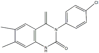 3-(4-chlorophenyl)-6,7-dimethyl-4-methylene-3,4-dihydro-2(1H)-quinazolinone Struktur