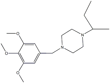 1-sec-butyl-4-(3,4,5-trimethoxybenzyl)piperazine Struktur