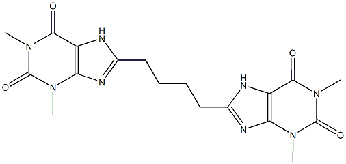 8-[4-(1,3-dimethyl-2,6-dioxo-2,3,6,7-tetrahydro-1H-purin-8-yl)butyl]-1,3-dimethyl-3,7-dihydro-1H-purine-2,6-dione Struktur