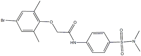 2-(4-bromo-2,6-dimethylphenoxy)-N-{4-[(dimethylamino)sulfonyl]phenyl}acetamide Struktur