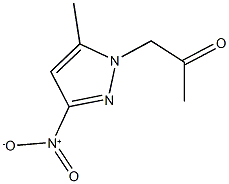 1-{3-nitro-5-methyl-1H-pyrazol-1-yl}acetone Struktur