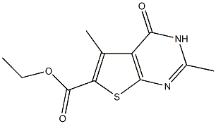 ethyl 2,5-dimethyl-4-oxo-3,4-dihydrothieno[2,3-d]pyrimidine-6-carboxylate Struktur