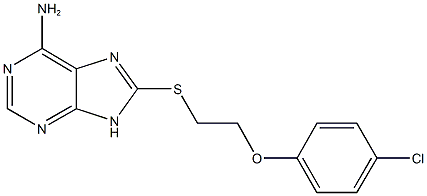 8-{[2-(4-chlorophenoxy)ethyl]sulfanyl}-9H-purin-6-ylamine Struktur