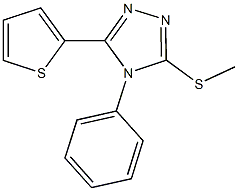 methyl 4-phenyl-5-(2-thienyl)-4H-1,2,4-triazol-3-yl sulfide Struktur