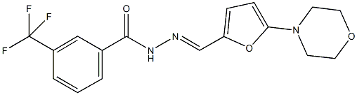 N'-{[5-(4-morpholinyl)-2-furyl]methylene}-3-(trifluoromethyl)benzohydrazide Struktur