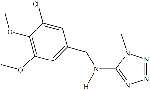 N-(3-chloro-4,5-dimethoxybenzyl)-N-(1-methyl-1H-tetraazol-5-yl)amine Struktur