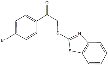 2-(1,3-benzothiazol-2-ylsulfanyl)-1-(4-bromophenyl)ethanone Struktur