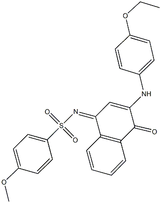 N-(3-(4-ethoxyanilino)-4-oxo-1(4H)-naphthalenylidene)-4-methoxybenzenesulfonamide Struktur