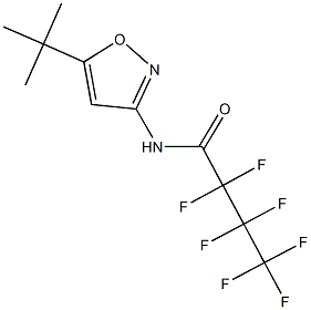 N-(5-tert-butyl-3-isoxazolyl)-2,2,3,3,4,4,4-heptafluorobutanamide Struktur