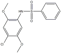 N-[4-chloro-2,5-bis(methyloxy)phenyl]benzenesulfonamide Struktur