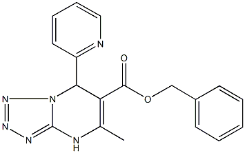 benzyl 5-methyl-7-(2-pyridinyl)-4,7-dihydrotetraazolo[1,5-a]pyrimidine-6-carboxylate Struktur