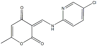 3-{[(5-chloro-2-pyridinyl)amino]methylene}-6-methyl-2H-pyran-2,4(3H)-dione Struktur