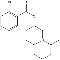 2-(2,6-dimethyl-1-piperidinyl)-1-methylethyl 2-bromobenzoate Struktur