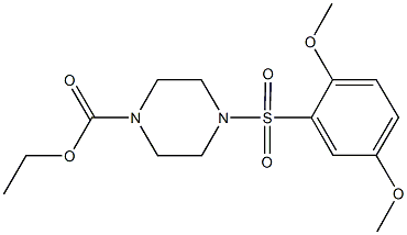 ethyl 4-[(2,5-dimethoxyphenyl)sulfonyl]-1-piperazinecarboxylate Struktur