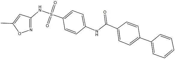 N-(4-{[(5-methylisoxazol-3-yl)amino]sulfonyl}phenyl)[1,1'-biphenyl]-4-carboxamide Struktur