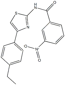 N-[4-(4-ethylphenyl)-1,3-thiazol-2-yl]-3-nitrobenzamide Struktur