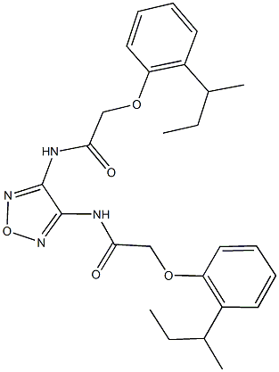 2-(2-sec-butylphenoxy)-N-(4-{[(2-sec-butylphenoxy)acetyl]amino}-1,2,5-oxadiazol-3-yl)acetamide Struktur