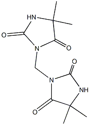 3-[(4,4-dimethyl-2,5-dioxo-1-imidazolidinyl)methyl]-5,5-dimethyl-2,4-imidazolidinedione Struktur