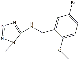 N-(5-bromo-2-methoxybenzyl)-N-(1-methyl-1H-tetraazol-5-yl)amine Struktur