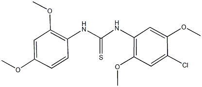 N-(4-chloro-2,5-dimethoxyphenyl)-N'-(2,4-dimethoxyphenyl)thiourea Struktur