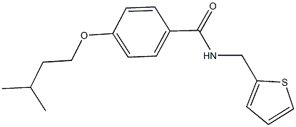 4-(isopentyloxy)-N-(2-thienylmethyl)benzamide Struktur