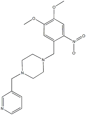 1-{2-nitro-4,5-dimethoxybenzyl}-4-(3-pyridinylmethyl)piperazine Struktur