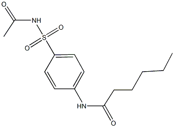 N-{4-[(acetylamino)sulfonyl]phenyl}hexanamide Struktur