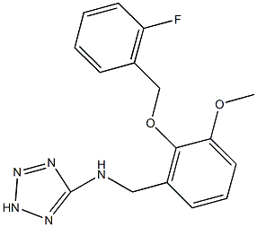 N-{2-[(2-fluorobenzyl)oxy]-3-methoxybenzyl}-N-(2H-tetraazol-5-yl)amine Struktur