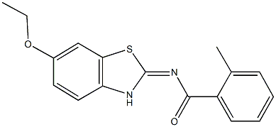 N-(6-ethoxy-1,3-benzothiazol-2(3H)-ylidene)-2-methylbenzamide Struktur