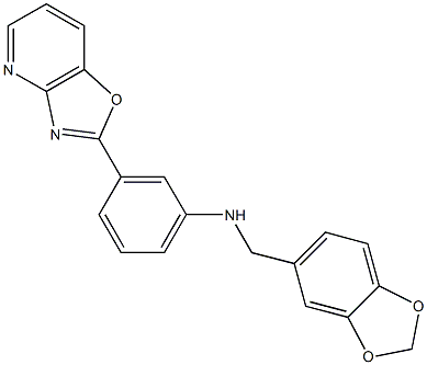 N-(1,3-benzodioxol-5-ylmethyl)-N-(3-[1,3]oxazolo[4,5-b]pyridin-2-ylphenyl)amine Struktur