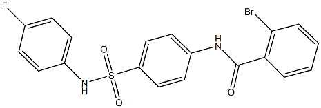 2-bromo-N-{4-[(4-fluoroanilino)sulfonyl]phenyl}benzamide Struktur