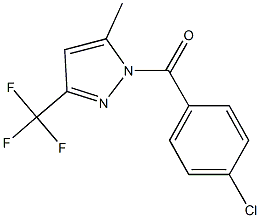 1-(4-chlorobenzoyl)-5-methyl-3-(trifluoromethyl)-1H-pyrazole Struktur