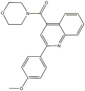 methyl 4-[4-(4-morpholinylcarbonyl)-2-quinolinyl]phenyl ether Struktur