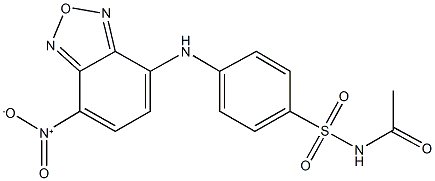 N-acetyl-4-({7-nitro-2,1,3-benzoxadiazol-4-yl}amino)benzenesulfonamide Struktur