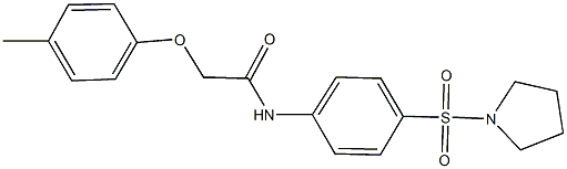 2-(4-methylphenoxy)-N-[4-(pyrrolidin-1-ylsulfonyl)phenyl]acetamide Struktur