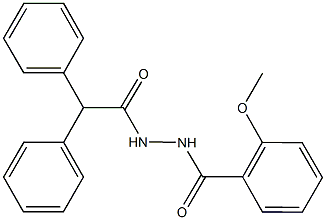 N'-(2-methoxybenzoyl)-2,2-diphenylacetohydrazide Struktur