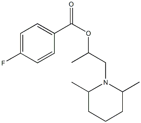 2-(2,6-dimethyl-1-piperidinyl)-1-methylethyl 4-fluorobenzoate Struktur