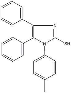 1-(4-methylphenyl)-4,5-diphenyl-1H-imidazol-2-yl hydrosulfide Struktur