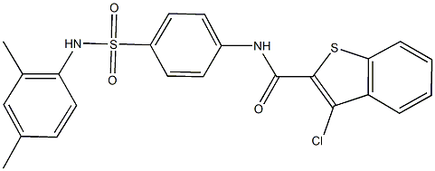 3-chloro-N-{4-[(2,4-dimethylanilino)sulfonyl]phenyl}-1-benzothiophene-2-carboxamide Struktur