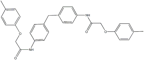 2-(4-methylphenoxy)-N-[4-(4-{[(4-methylphenoxy)acetyl]amino}benzyl)phenyl]acetamide Struktur