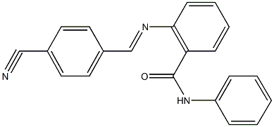 2-[(4-cyanobenzylidene)amino]-N-phenylbenzamide Struktur